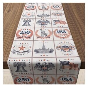 4Th‎ of July Decorations - 250Th Anniversary Patriotic Table Runner for Memorial